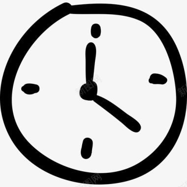 钟表手工制作圆形符号工具和器具图标图标