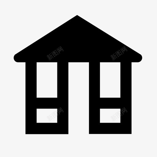 壁龛建筑花园图标svg_新图网 https://ixintu.com 亭子 公园 壁龛 建筑 花园
