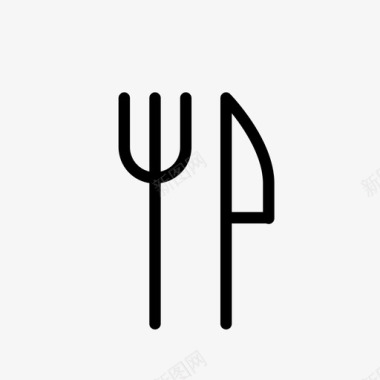 叉子和勺子食物银器图标图标