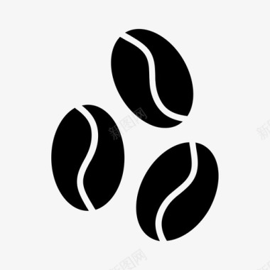咖啡豆烤豆全豆图标图标