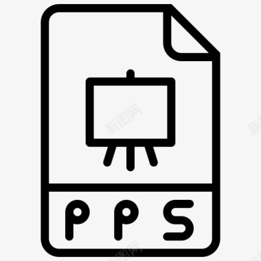 pps文件powerpoint幻灯片放映图标图标