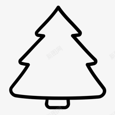 松树圣诞节假日图标图标