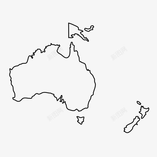澳大利亚大陆地理图标svg_新图网 https://ixintu.com 世界 地图 地理 大陆 澳大利亚