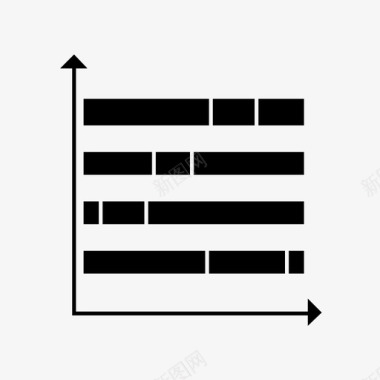 甘特图箭头条形图图标图标
