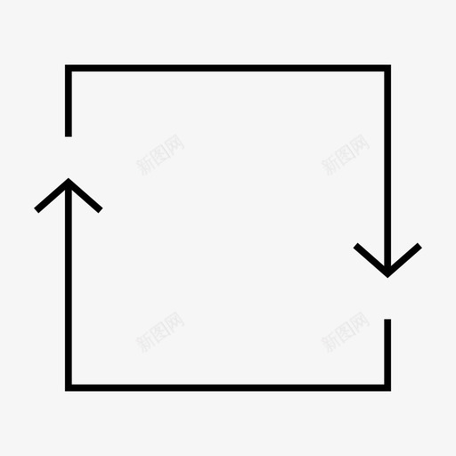 循环箭头方向移动图标svg_新图网 https://ixintu.com 循环箭头 方向 移动