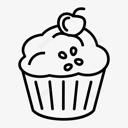 甜心生日蛋糕庆祝图标svg_新图网 https://ixintu.com 庆祝 沙漠 甜心 生日蛋糕