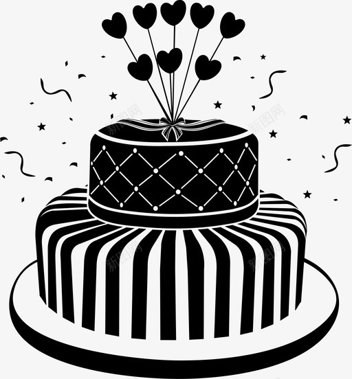 蛋糕周年纪念生日图标svg_新图网 https://ixintu.com 周年纪念 庆祝 新年 生日 蛋糕