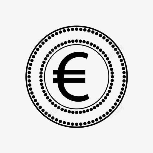 欧元硬币货币图标svg_新图网 https://ixintu.com 欧元硬币 货币