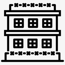 安全围墙设计监狱建筑围墙图标高清图片