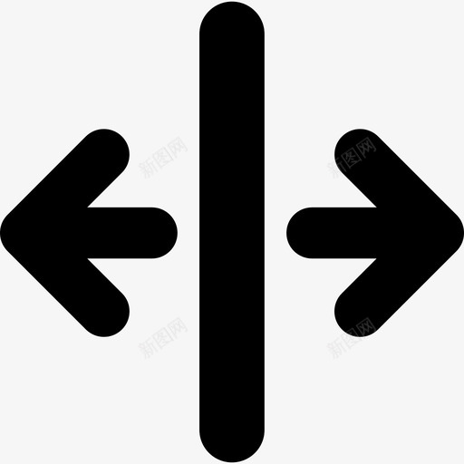 带垂直线分隔界面和腹板的左右箭头图标svg_新图网 https://ixintu.com 带垂直线分隔 界面和腹板的左右箭头