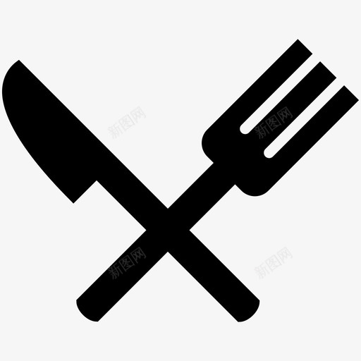 餐具食物叉子图标svg_新图网 https://ixintu.com 刀 叉子 银器 食物 餐具 餐厅