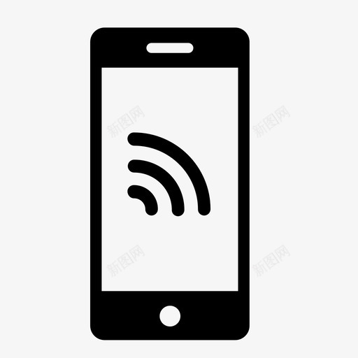 电话wifi互联网网络图标svg_新图网 https://ixintu.com wifi 互联网 电话wifi 电话连接 网络