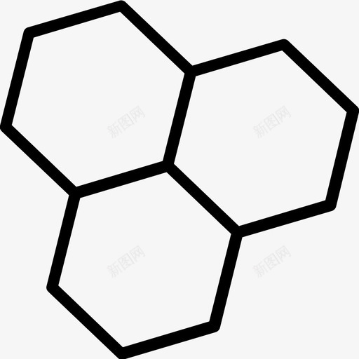 分子原子电子图标svg_新图网 https://ixintu.com 六边形 分子 原子 教育线图标 电子 科学