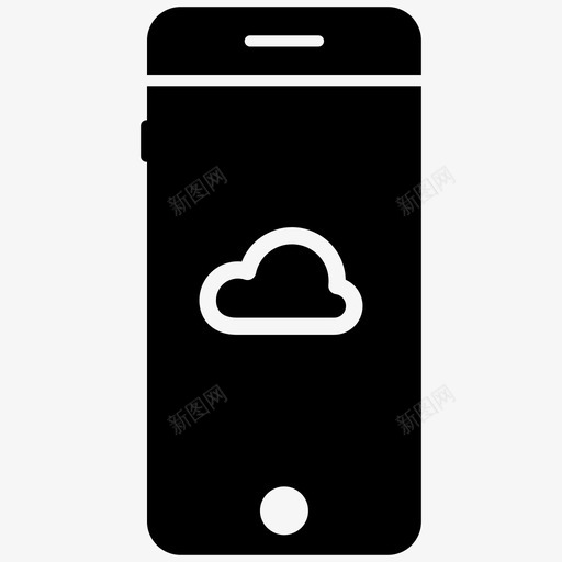 云移动云应用云存储图标svg_新图网 https://ixintu.com 云存储 云应用 云移动 手机 移动技术