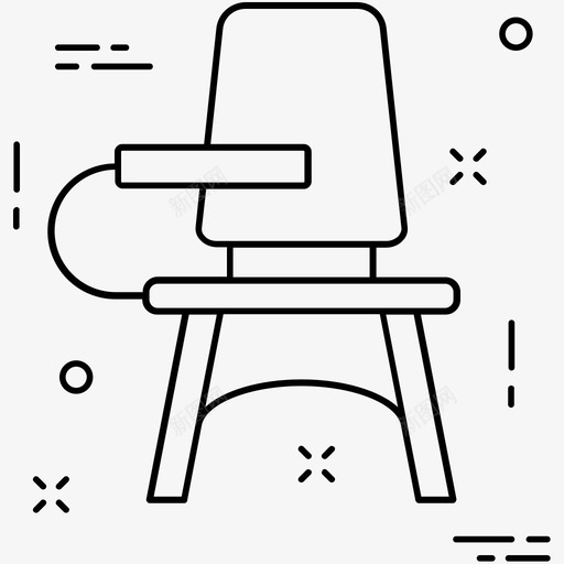 椅子扶手椅家具图标svg_新图网 https://ixintu.com 学校家具 学生椅 家具 扶手椅 杂项图标2 椅子