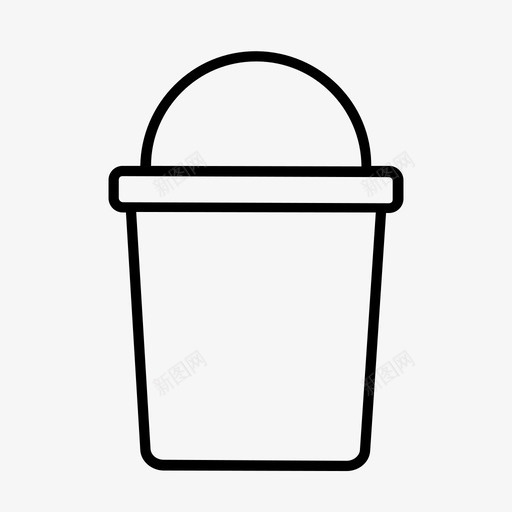 水桶沙滩桶建筑工具图标svg_新图网 https://ixintu.com 工地 建筑工具 建筑桶 水桶 沙滩桶