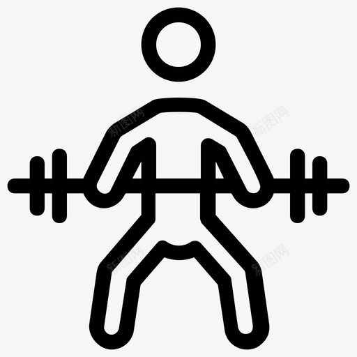 举重健美锻炼图标svg_新图网 https://ixintu.com 举重 健美 健身 健身房 象形图线图标 锻炼