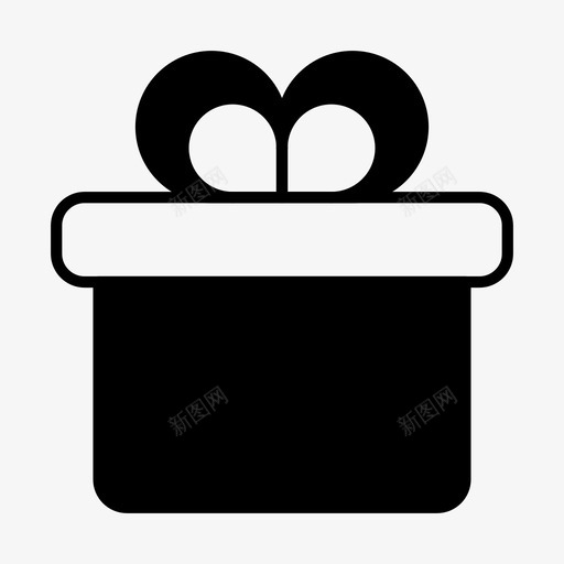 礼物盒子圣诞节图标svg_新图网 https://ixintu.com 圣诞节 实心 盒子 礼物