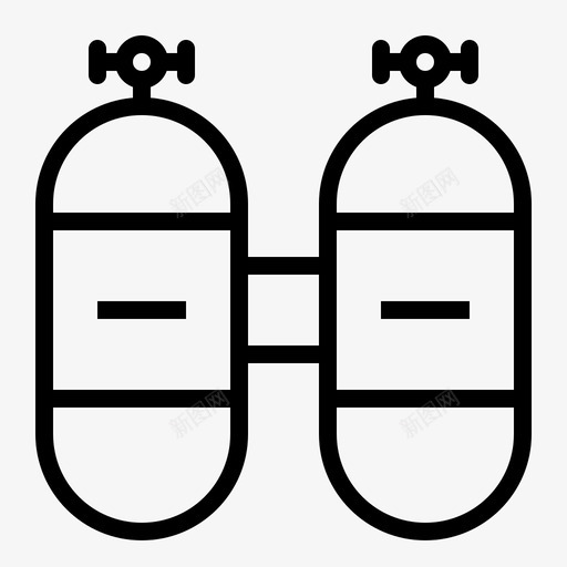 氧气瓶潜水航海和航海图标svg_新图网 https://ixintu.com 氧气瓶 潜水 航海和航海