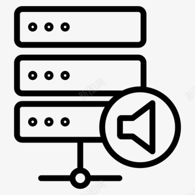 音乐存储音乐文件服务器图标图标