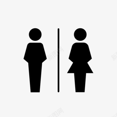 卫生间浴室女卫生间图标图标