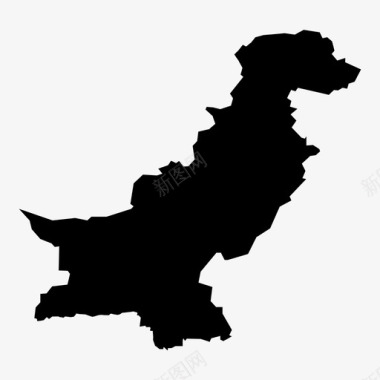 巴基斯坦国家地理图标图标