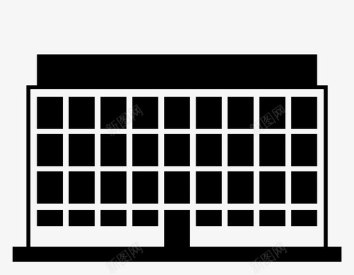 工业建筑公寓建筑图标svg_新图网 https://ixintu.com 公寓 办公室 工业建筑 建筑