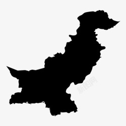 中亚地图巴基斯坦中亚国家图标高清图片