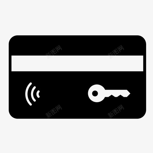 卡密码钥匙锁图标svg_新图网 https://ixintu.com 卡安全 卡密码 密码 钥匙 锁