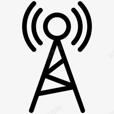 wifi塔通信塔信号塔图标图标