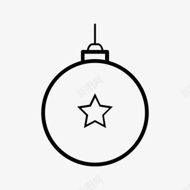 圣诞饰品球圣诞装饰图标图标