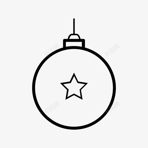 圣诞饰品球圣诞装饰图标svg_新图网 https://ixintu.com 圣诞装饰 圣诞饰品 星星球 球 装饰球