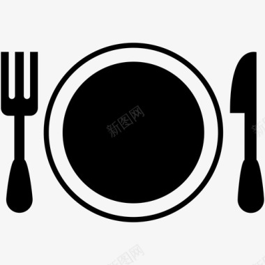 餐具餐食盘子图标图标