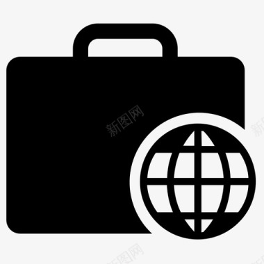 全球化公文包全球业务图标图标