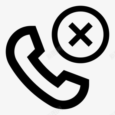 电话呼叫警告黑名单阻止呼叫图标图标