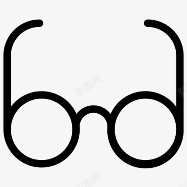 眼镜阅读眼镜细线条图标图标