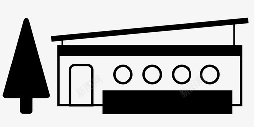 现代住宅建筑家庭图标图标