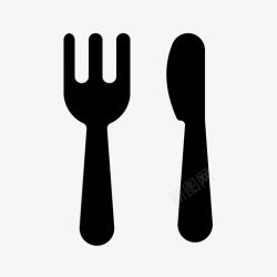 餐厅标记餐厅晚餐叉子图标高清图片