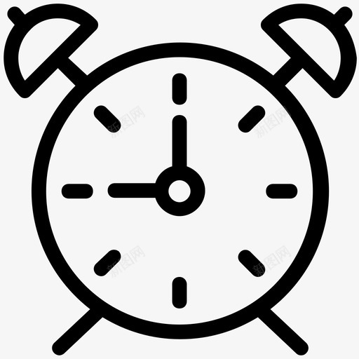 闹钟复古时钟时间图标svg_新图网 https://ixintu.com 复古时钟 夏季和旅行平滑线图标 时间 计时器 闹钟