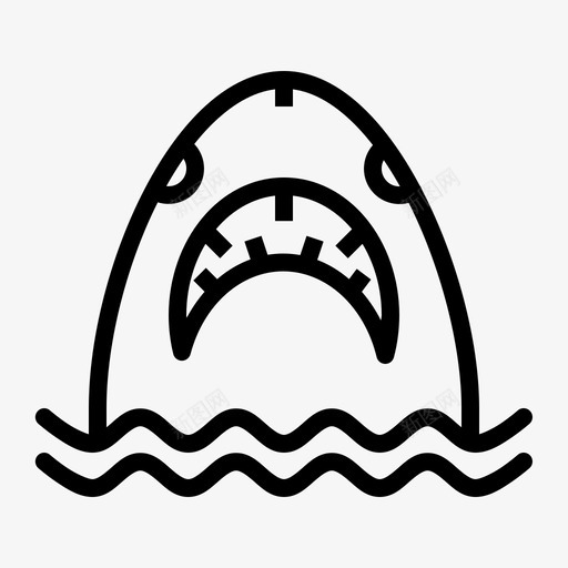 鲨鱼大白鲨海图标svg_新图网 https://ixintu.com 大白鲨 海 航海和海洋 鲨鱼