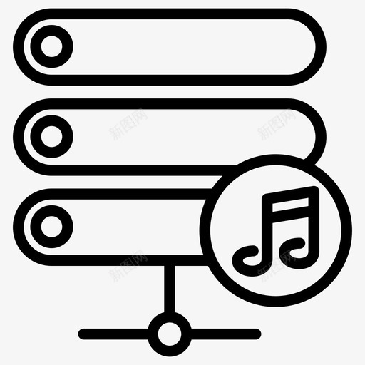 服务器音乐音乐文件声音数据图标svg_新图网 https://ixintu.com 声音数据 存储 服务器音乐 音乐文件