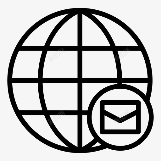 电子邮件全球国际图标svg_新图网 https://ixintu.com 全球 国际 电子邮件