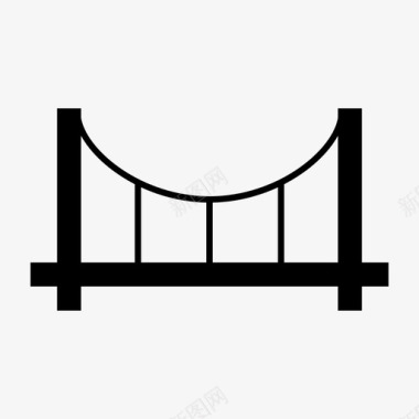 桥梁建筑跨越图标图标