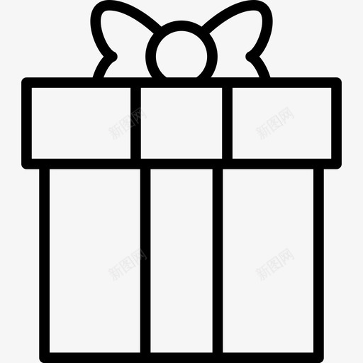 礼物圣诞节礼盒图标svg_新图网 https://ixintu.com 圣诞节 礼物 礼盒
