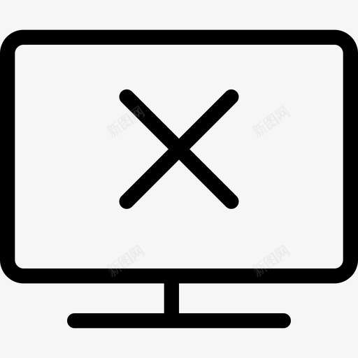 显示关闭监视器x图标svg_新图网 https://ixintu.com x 新线图标20 显示关闭 监视器