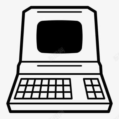复古电脑旧电脑个人电脑图标图标