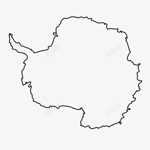 南极洲大陆地理图标svg_新图网 https://ixintu.com 世界 南极洲 地图 地理 大陆
