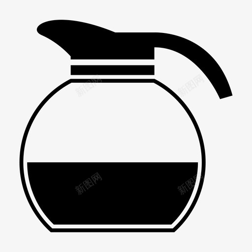 咖啡壶冲泡饮料图标svg_新图网 https://ixintu.com 冲泡 咖啡壶 咖啡套装 热的 饮料
