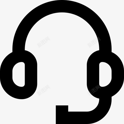 耳机客户服务小工具图标svg_新图网 https://ixintu.com 客户服务 小工具 支持 线路要素图标集 耳机