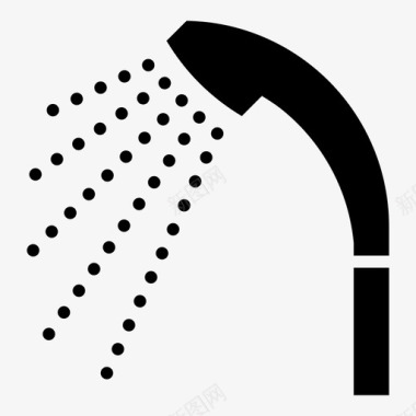 淋浴浴室公共淋浴图标图标